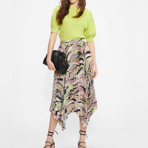 NWT Ted Baker Pink Miiah Pleated Midaxi Skirt - Picture 3 of 9